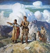 NC Wyeth Lewis and Clark china oil painting artist